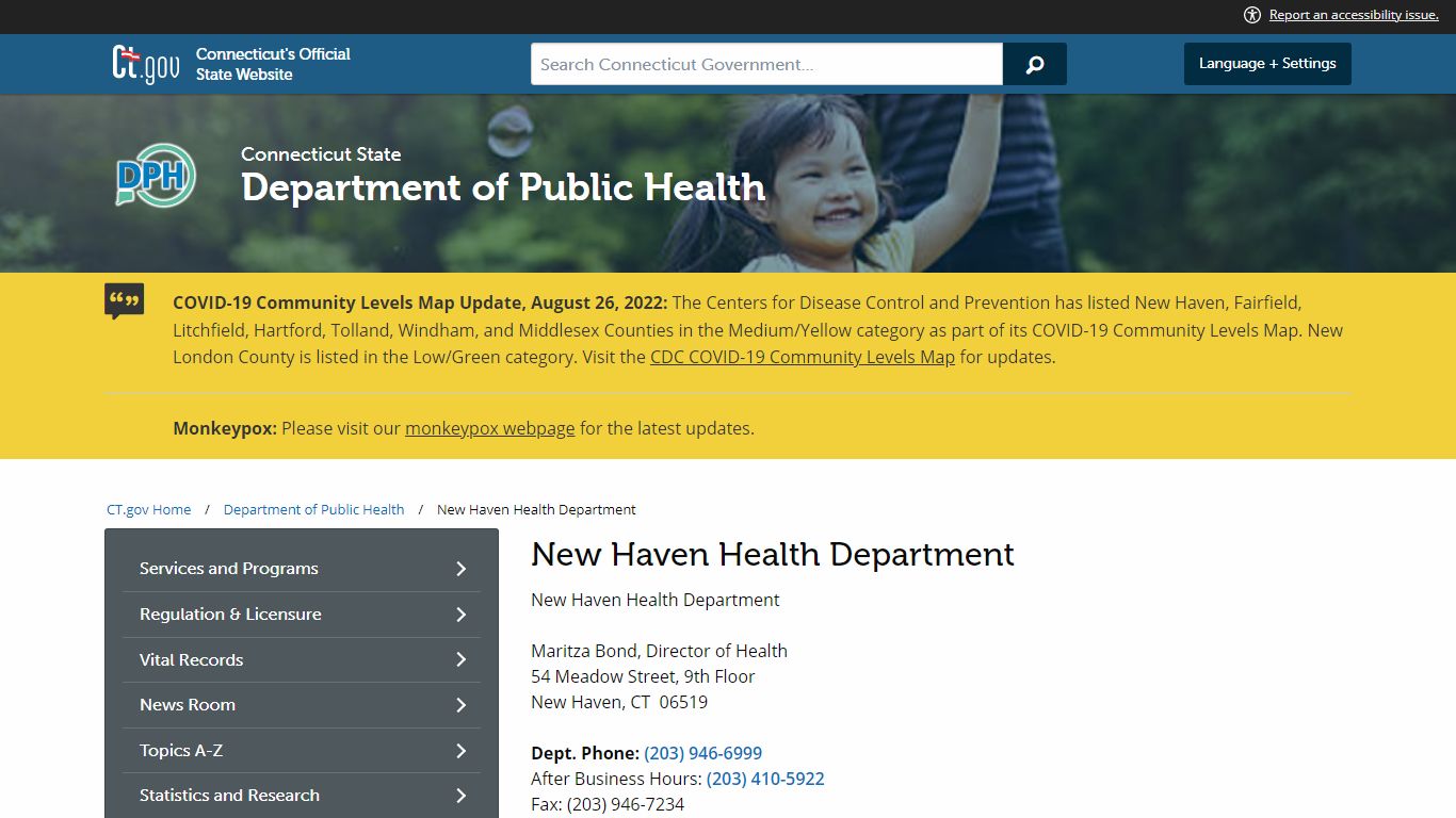 New Haven Health Department - ct